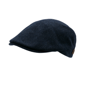 MJM Daffy Virgin Wool/Cashmere Navy Herringbone