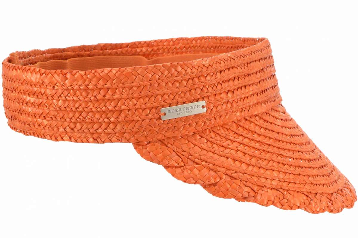 Seeberger Straw Visor Orange