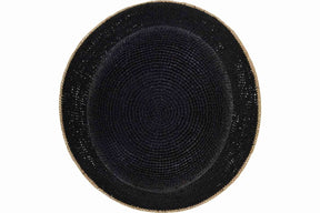 Seeberger Raffia Cloche Black Linen
