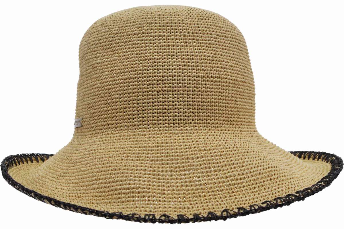 Seeberger Fine Paper Crochet Chloche Linen/Black