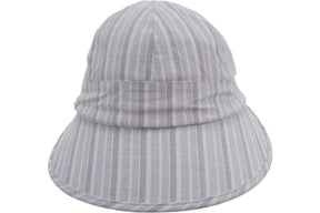 Seeberger Cotton Cap With Stripes Light Blue