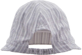 Seeberger Cotton Cap With Stripes Light Blue