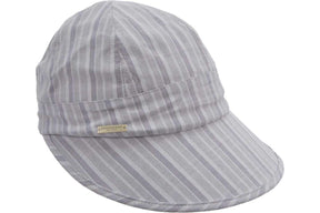 Seeberger Cotton Cap With Stripes Light Blue