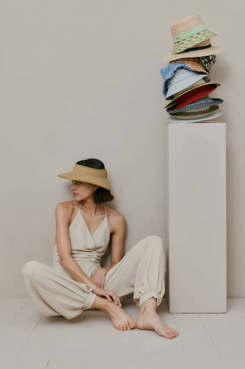 Seeberger Paper Mix Braid Visor Olive