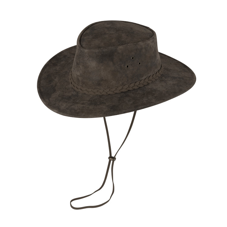 Fiebig Western Leather Hat Brown