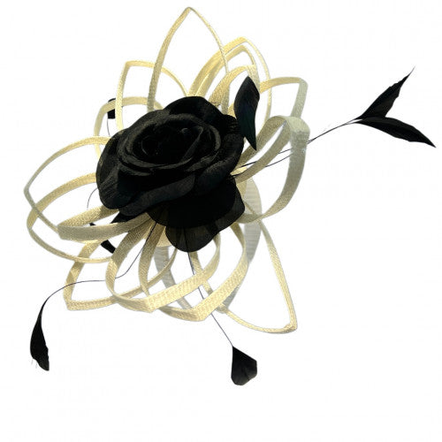 Mc Burn Emma B Fascinator Sinamay Rose