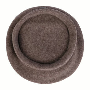 Milled Wool Beret Beige