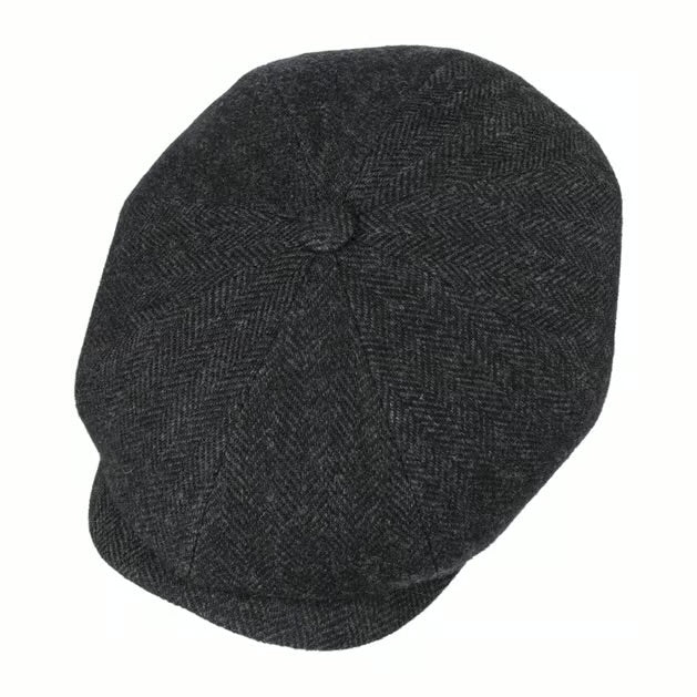 Stetson Hatteras Wool Herringbone Black/Grey