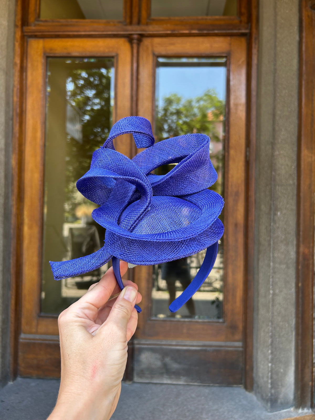 Mc Burn Sinamay Fascinator Laura Cobalt