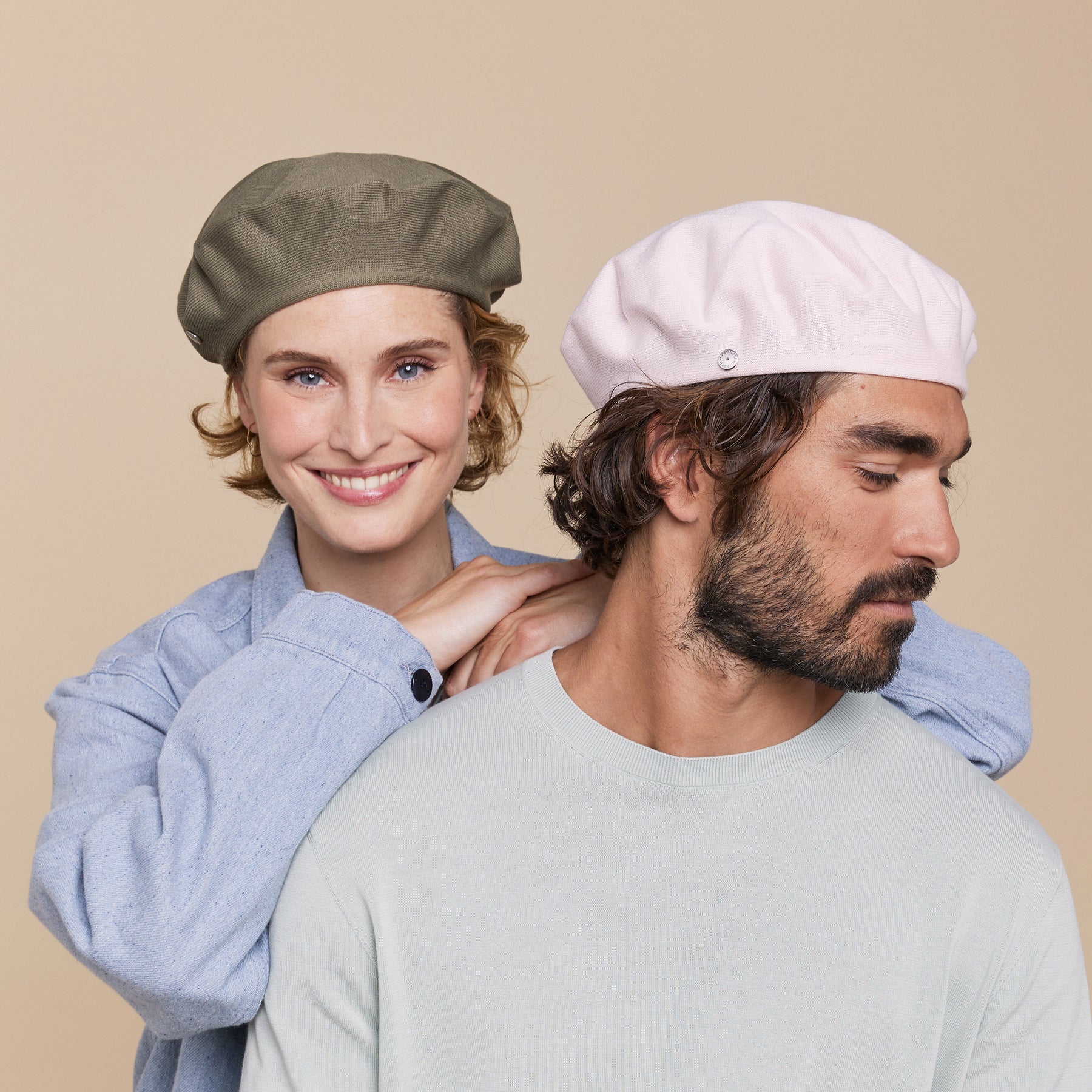 Laulhère Authentique Cotton Beret Light Pink