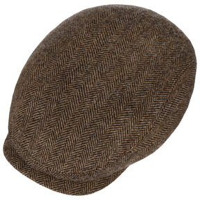 Stetson Driver Cap Wool Herringbone Brown