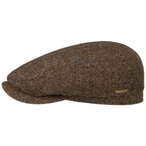 Stetson Driver Cap Wool Herringbone Brown