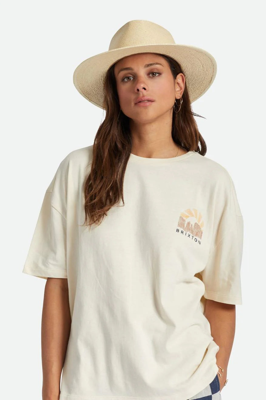 Brixton Pauma Straw Fedora Natur