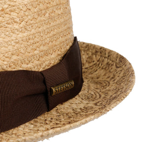 Stetson Printed Brim Player Raffia Hat