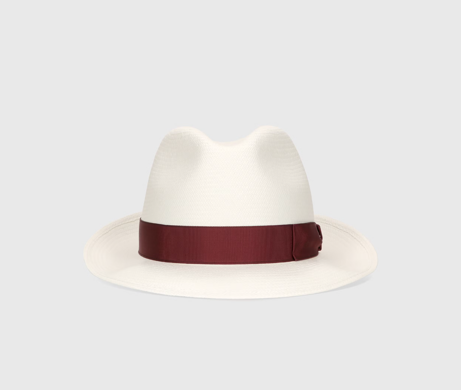 Borsalino Panama Fine White / Burgundy