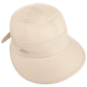 Seeberger bomuldsstofhætte med sløjfedetalje sand