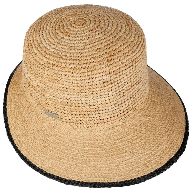 Seeberger Raffia Crochet Cap Natur