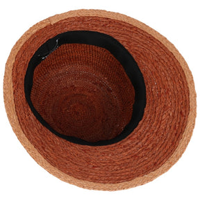 Seeberger Raffia Crochet Cap Brown