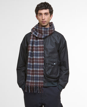 Barbour Tartan Lambswool Scarf Midnight