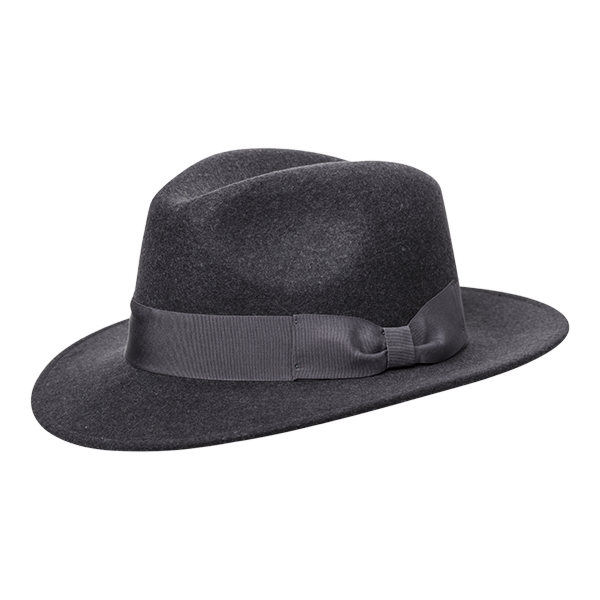 Wig ns Fedora Wool Hat Antracite Melange