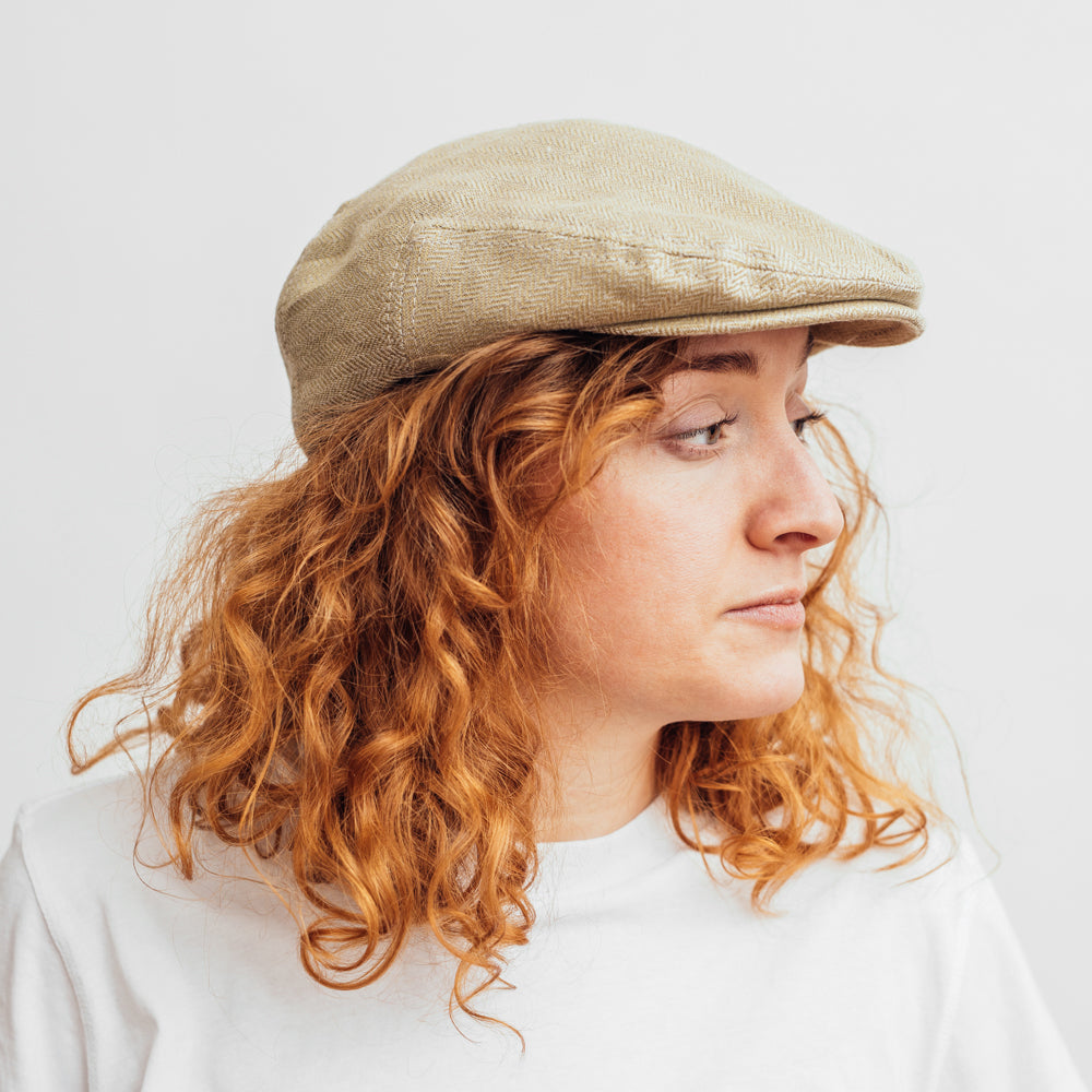 Hat shelf Edward Växbo Linen Flat Cap Olive
