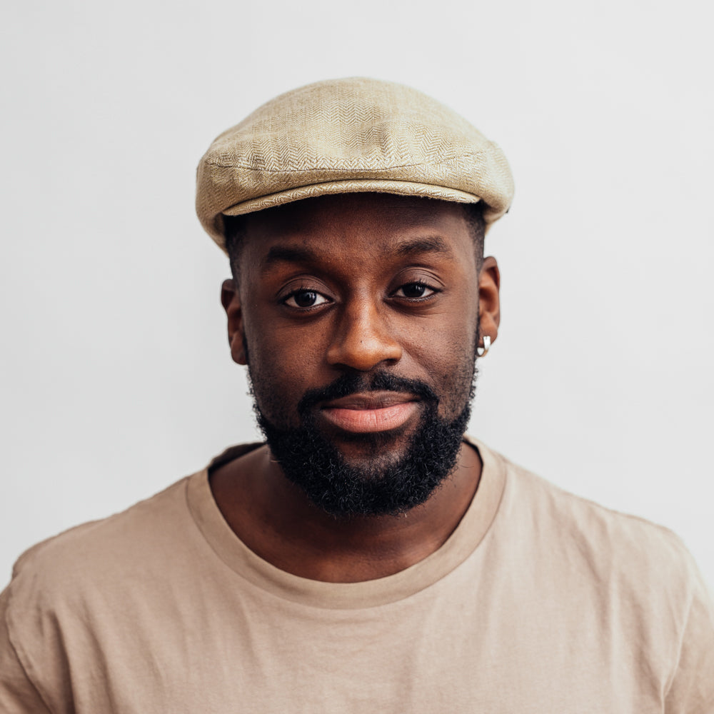 Hat shelf Edward Växbo Linen Flat Cap Olive