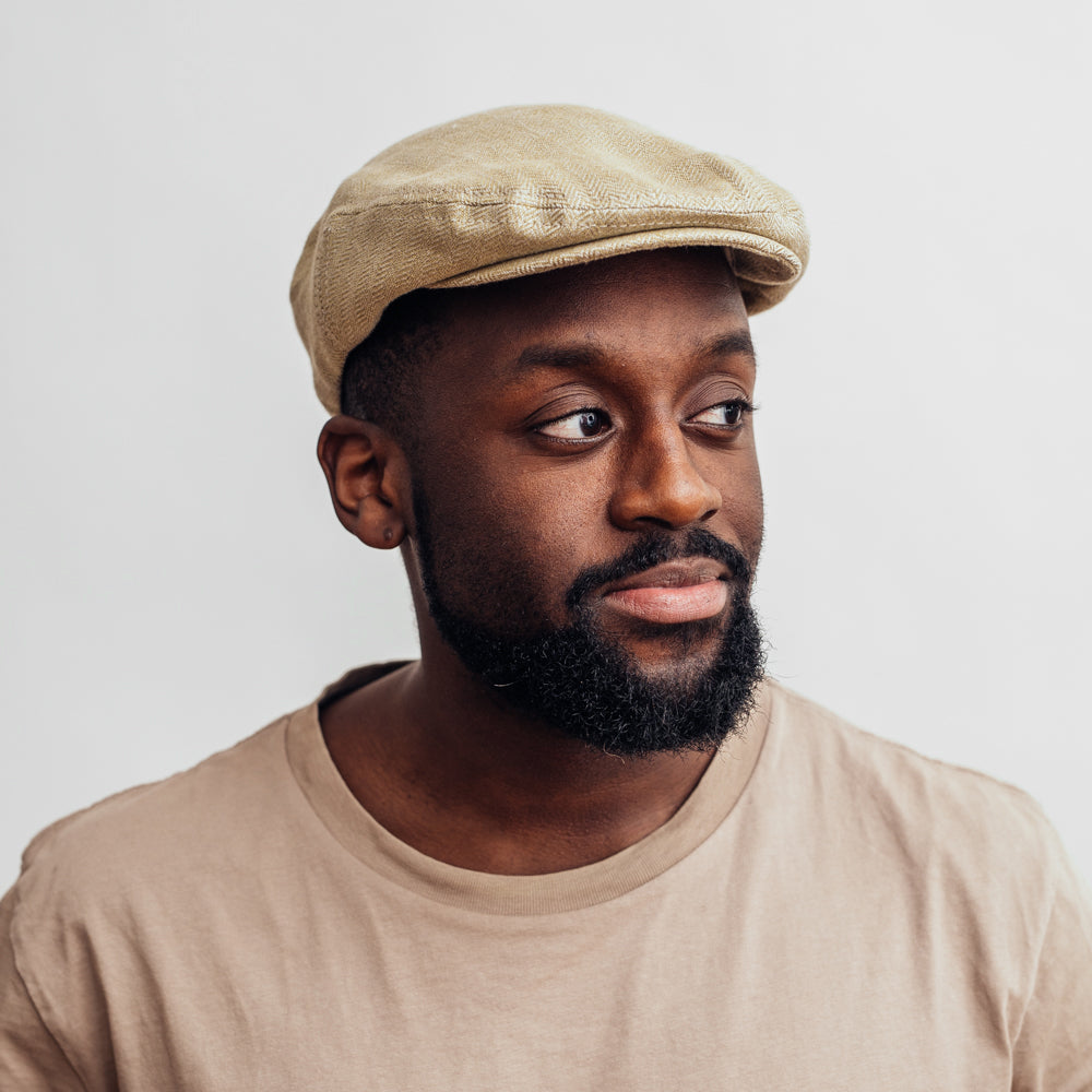 Hat shelf Edward Växbo Linen Flat Cap Olive