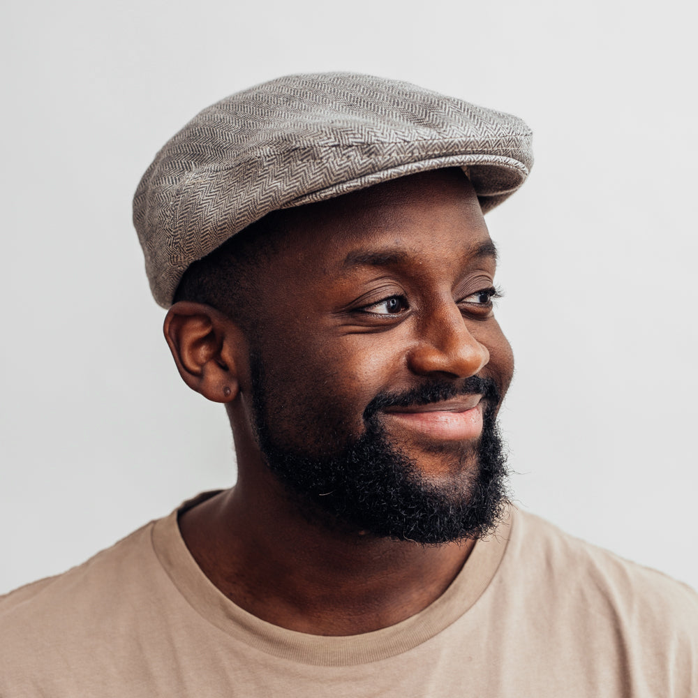 Hat shelf Edward Växbo Linen Flat Cap Graphite