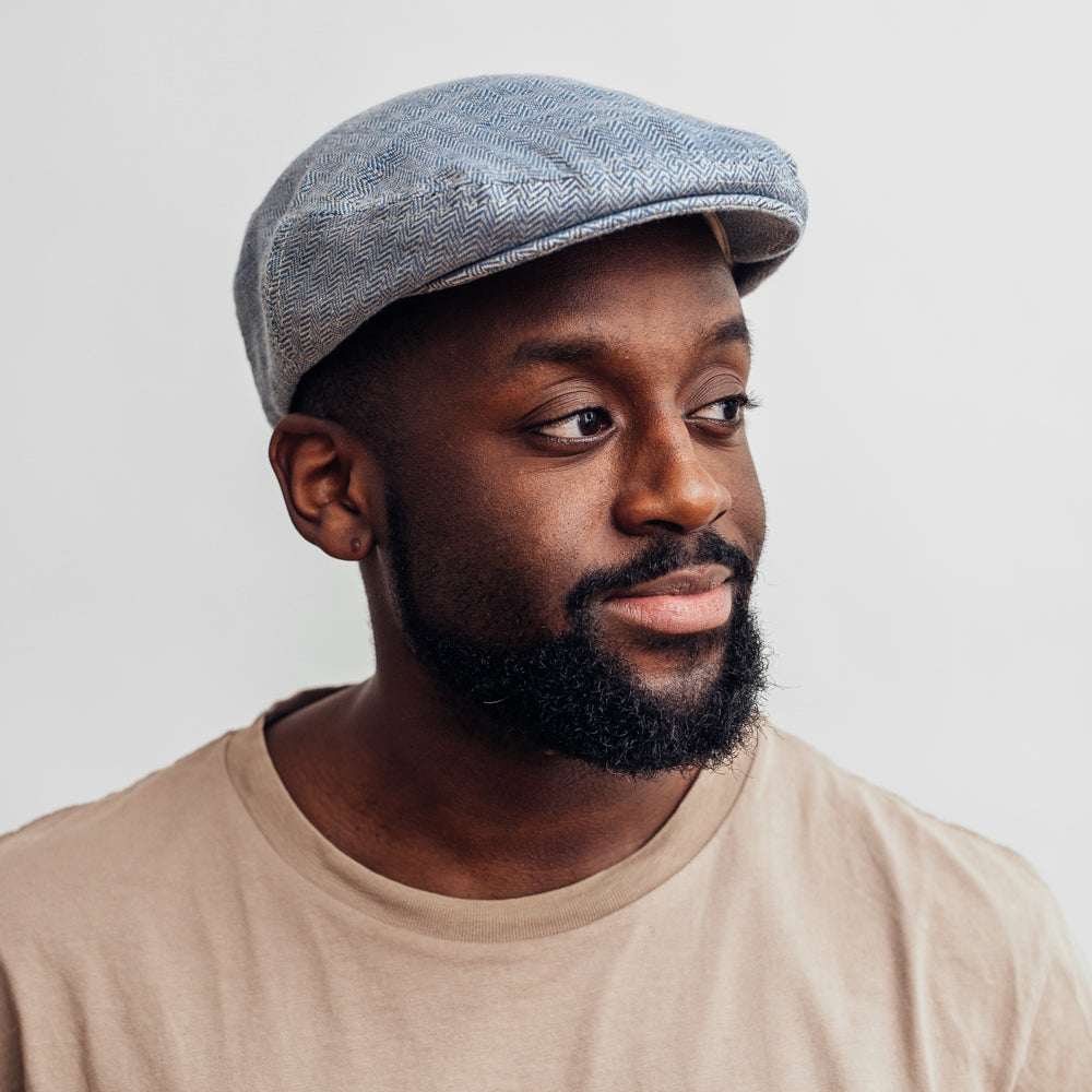Hat shelf Edward Växbo Linen Flat Cap Blue