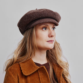 Hatthyllan Fanky Beret Cap - Brown