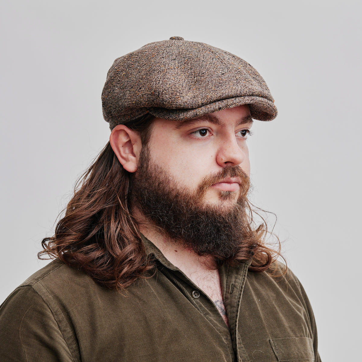 Stetson 6 Panel Cap Virgin Wool Brown