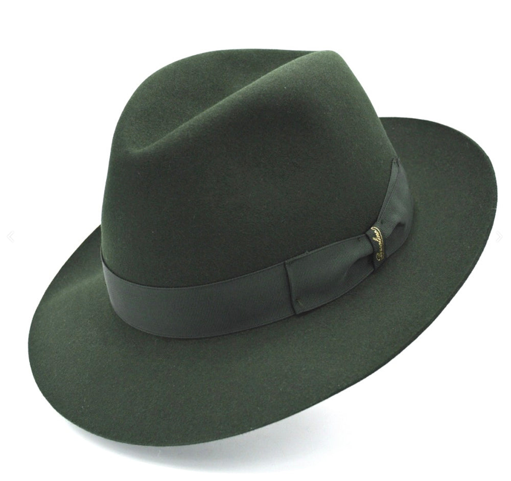 Borsalino Alessandria Fedora Dark Green