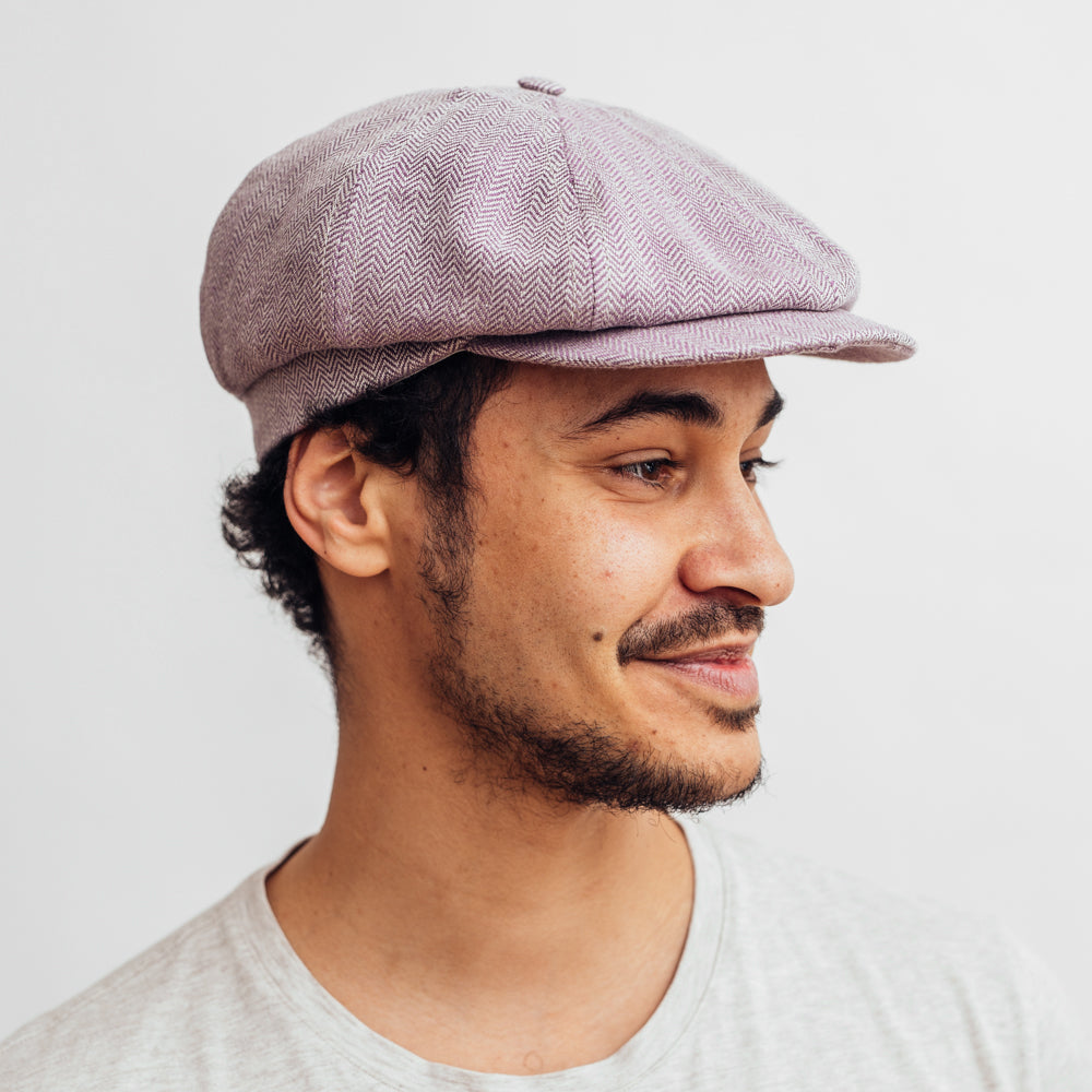 Hatthyllan Börje Växbo Lin Newsboy Cap Purple