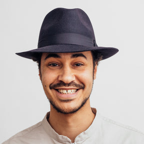 Stetson Penn Fedora Furfelt Dark Blue