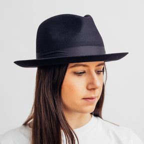 Stetson Penn Fedora Furfelt Dark Blue