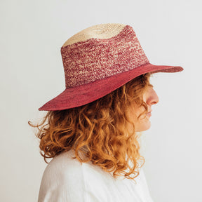 Ecua-Andino Panama Fedora Pink/Natural