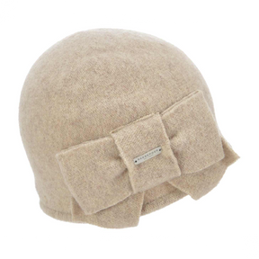 Seeberger Beanie With Bow - Sand