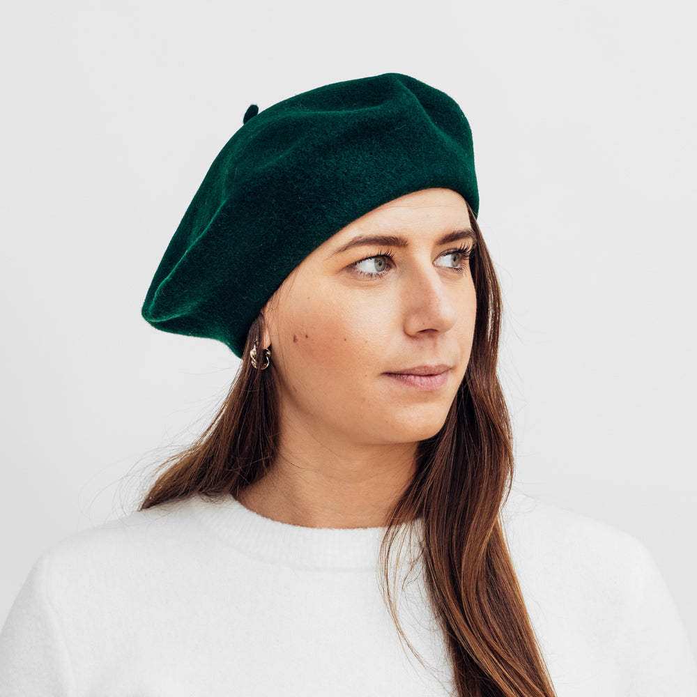 Hatthyllan Beret - Dark Green