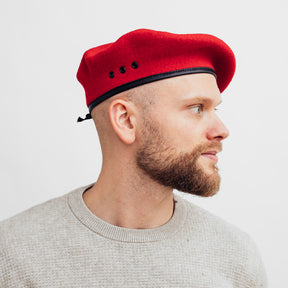 Tonak Beret Monty Wool Red