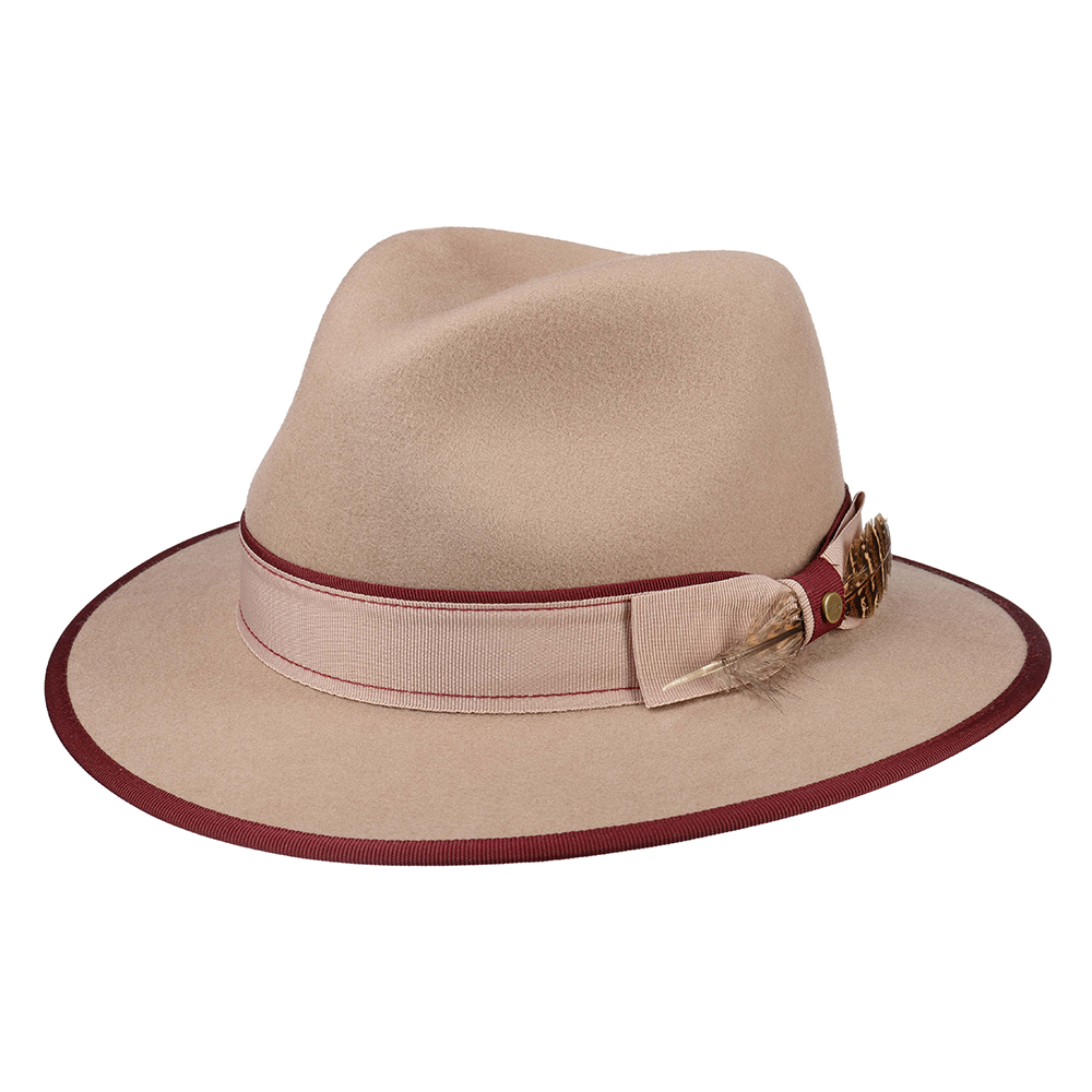 Stetson Traveler Woolfelt Beige/Red