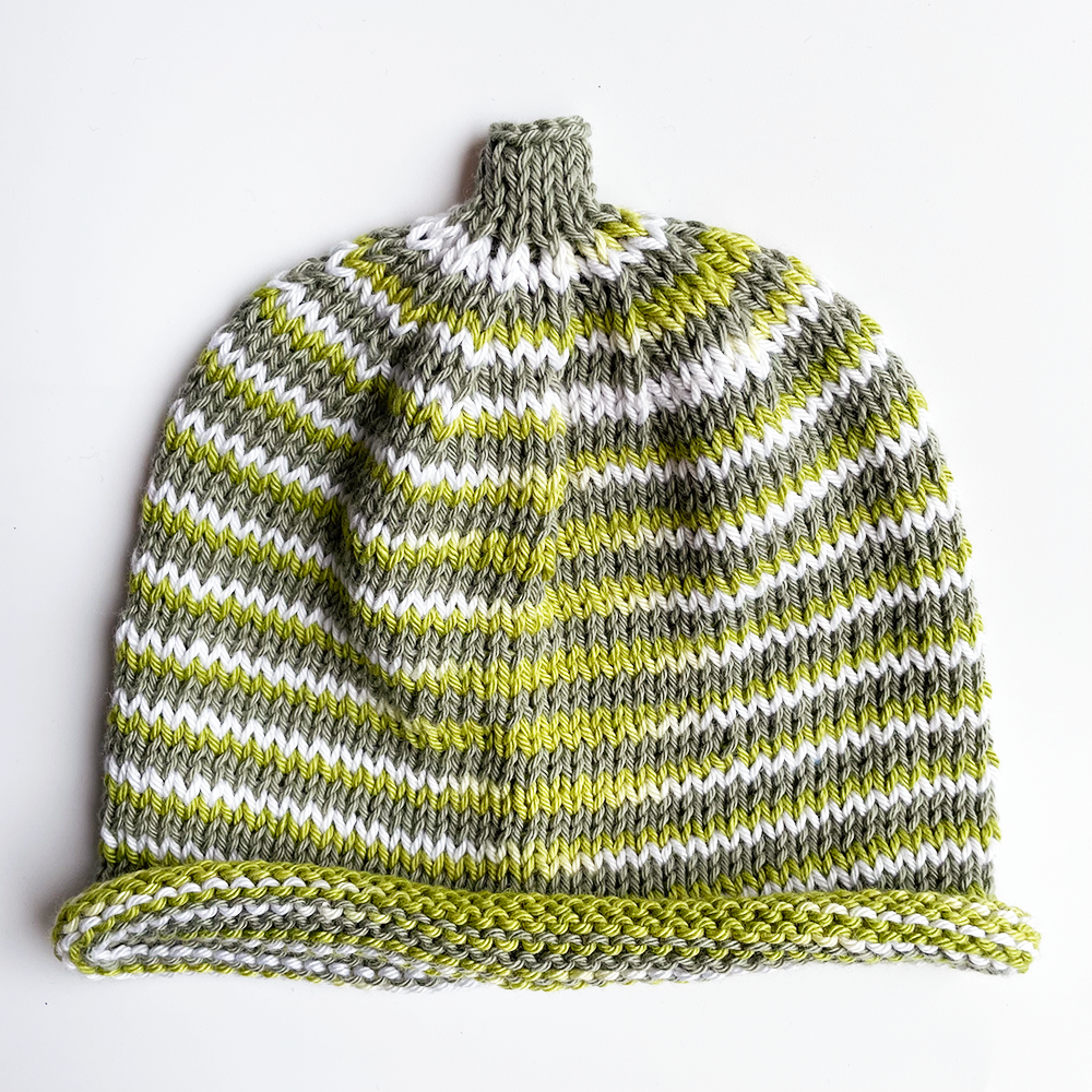 Hand-knitted children's hats Striped Hugo