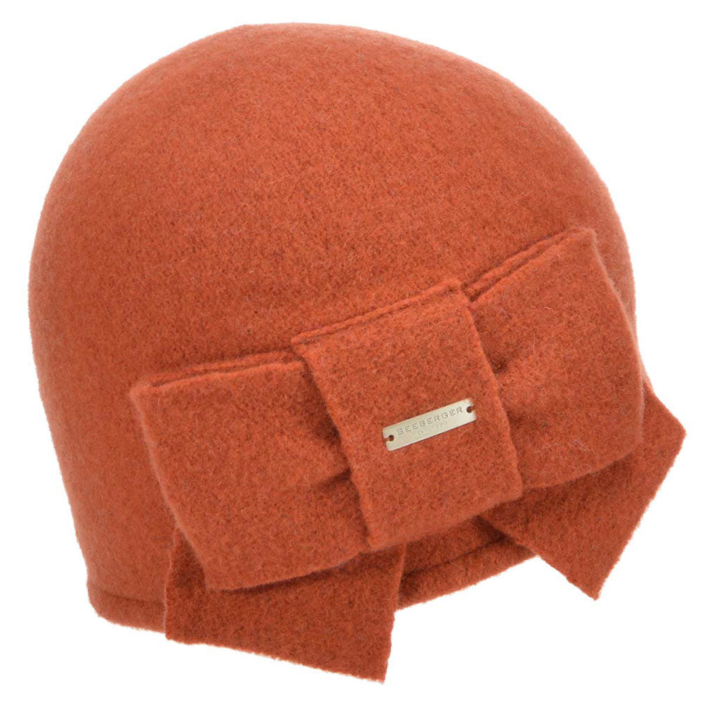 Seeberger Beanie With Bow - Teracotta