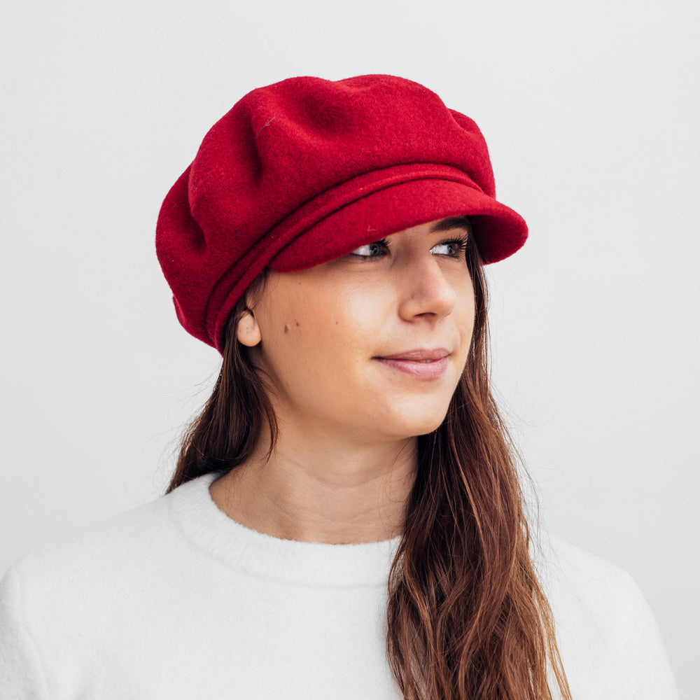 Hatthyllan Fanky Beret Cap - Red