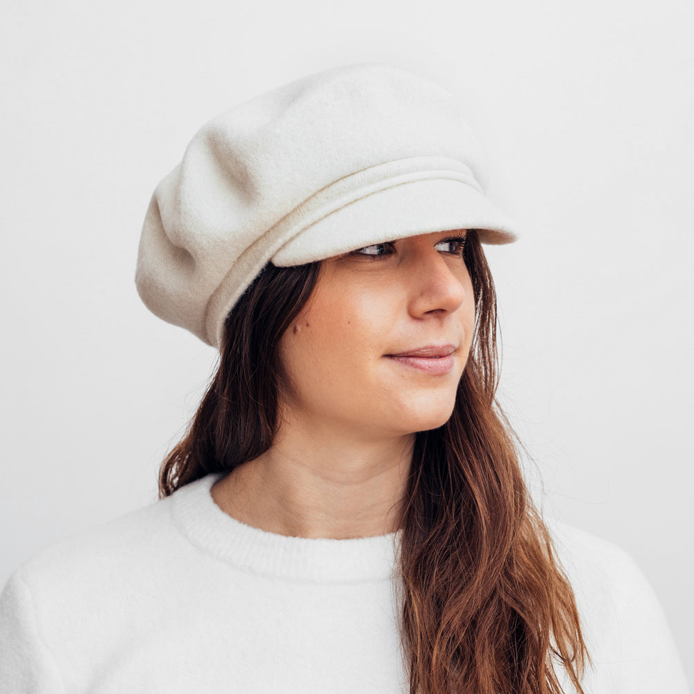 Hatthyllan Fanky Beret Cap - Light Beige