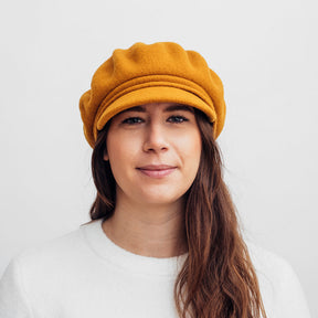 Hattehylde Fanky Baret Cap - Sennep