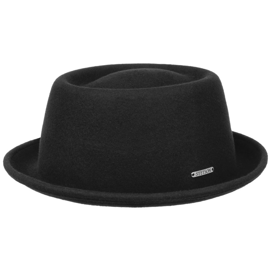 Stetson Pork Pie Woolfelt Black