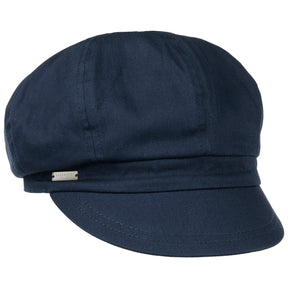 Seeberger Cotton Fabric Balloon Cap Jeans Blue