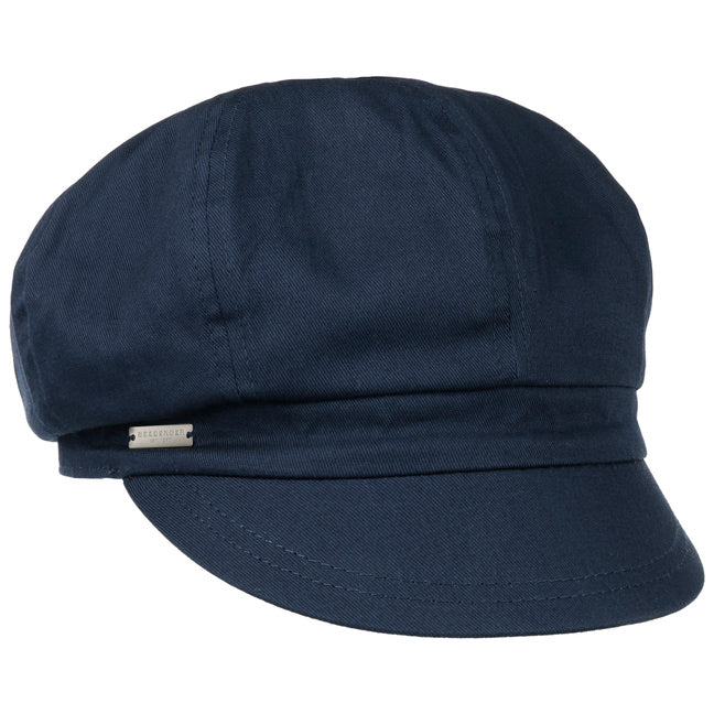 Seeberger Cotton Fabric Balloon Cap Jeans Blue