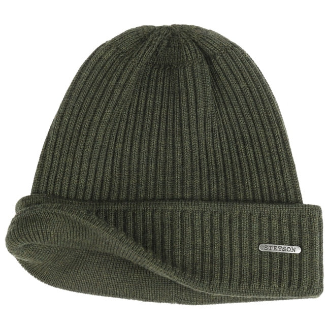 Stetson Beanie Parkman Merino Wool Olive