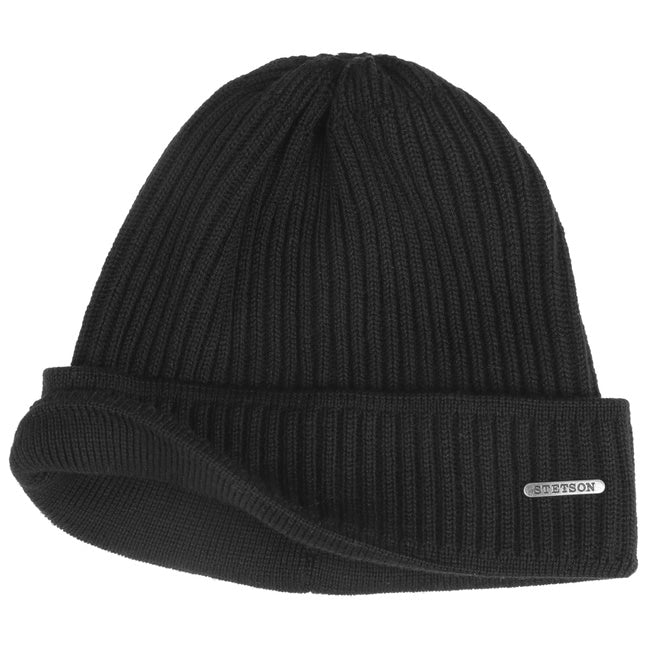 Stetson Beanie Parkman Merino Wool Black